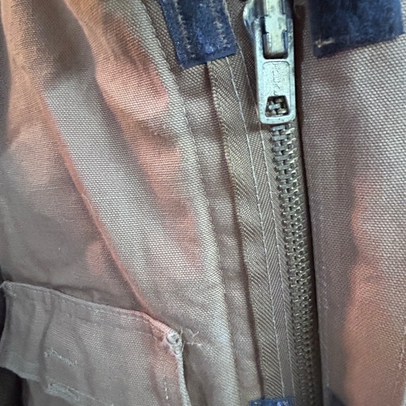 Vintage Carhartt Chore barn duck cloth coat with fur hood made in USA CQ196 - Picture 14 of 16